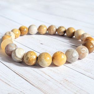 Flower Stone 8mm Gemstone Bracelet